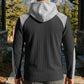Men's Casual Knit Color-Block Hoodie