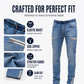 Men's Slim Fit Elastic Waist Denim Joggers