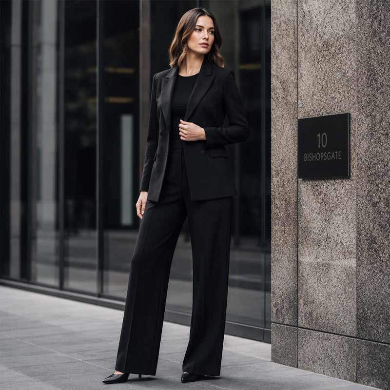 Women's Elegant Blazer Pants 2-Piece Set