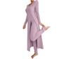 Women’s Casual Soft Ribbed Knit Two-Piece Set