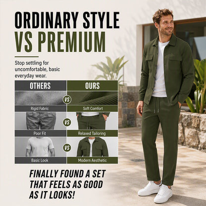 Men's Casual Corduroy Jacket & Pants Set