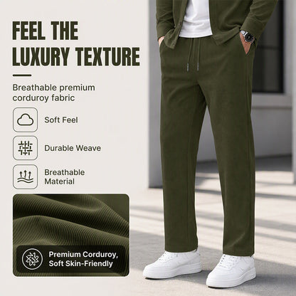 Men's Casual Corduroy Jacket & Pants Set