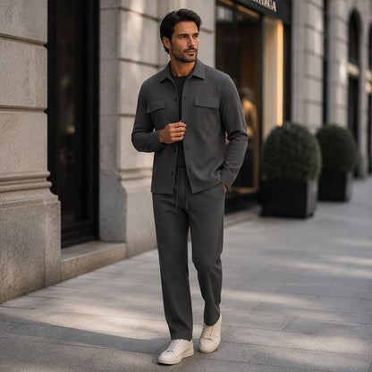 Men's Casual Corduroy Jacket & Pants Set