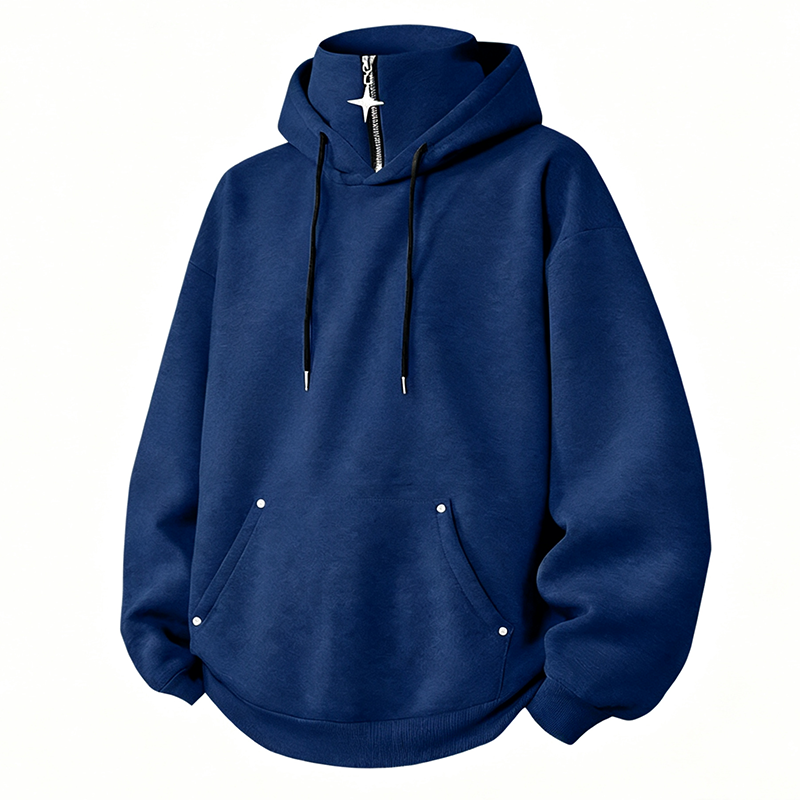 🍂 Men’s High-Collar Loose-Fit Hoodie – Cosy Comfort & Effortless Autumn Style