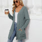 🍂 Fall Essential | Women's Striped Open-Front Long Knit Cardigan with Pockets