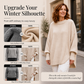 Women's Plus Size Crew Neck Pullover Sweater