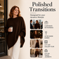 Women's Plus Size Crew Neck Pullover Sweater