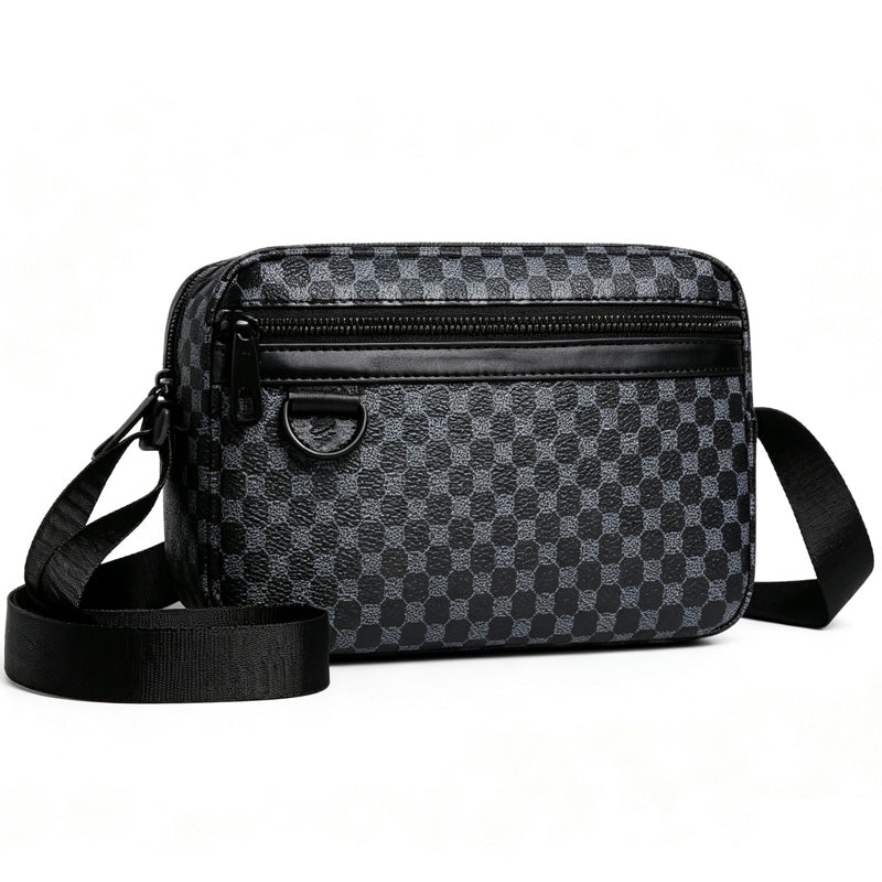 🖤 PU Leather Square Crossbody Bag for Men – Sleek Style & Everyday Convenience