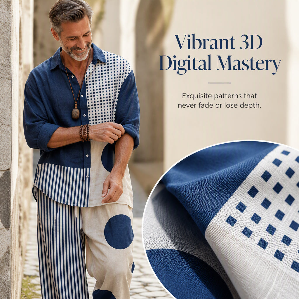 Men's Retro Loose Fit 2-Piece Set