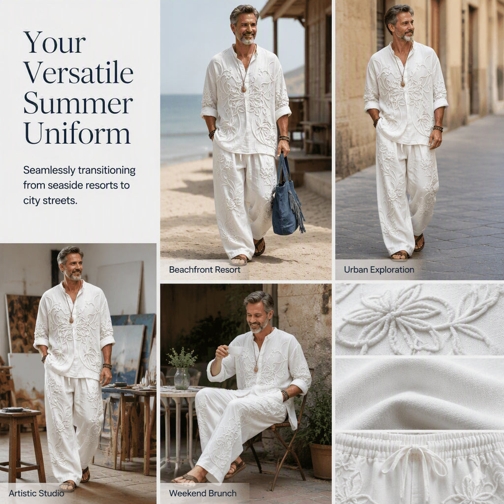 Men's Retro Loose Fit 2-Piece Set