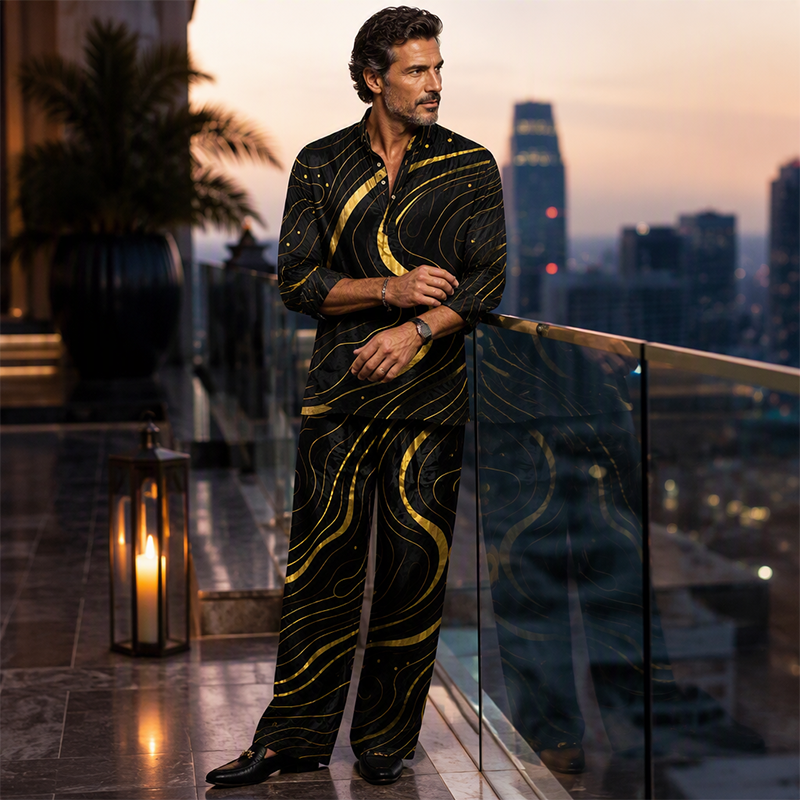 Men's Retro Loose Fit 2-Piece Set