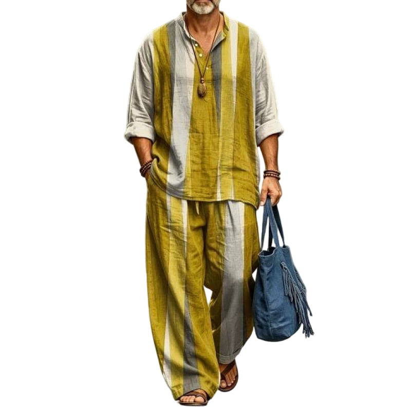 Men's Retro Loose Fit 2-Piece Set