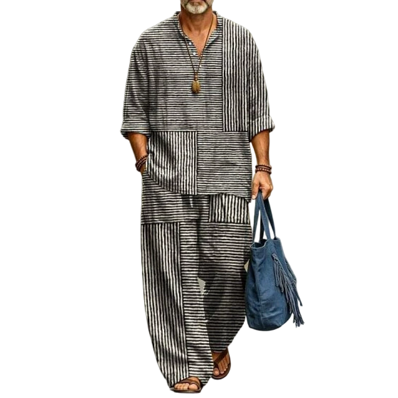 Men's Retro Loose Fit 2-Piece Set