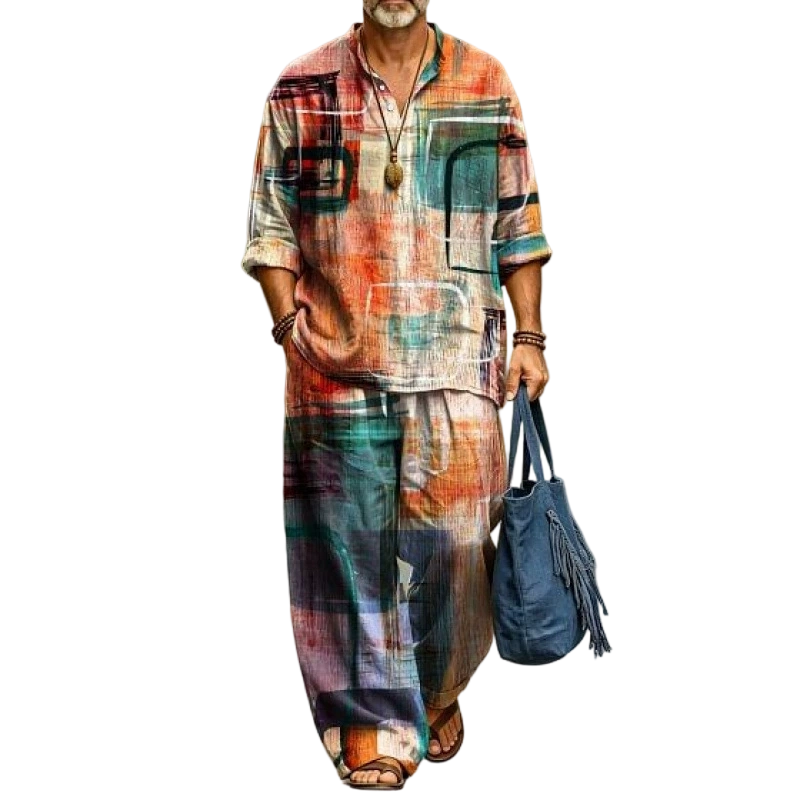 Men's Retro Loose Fit 2-Piece Set