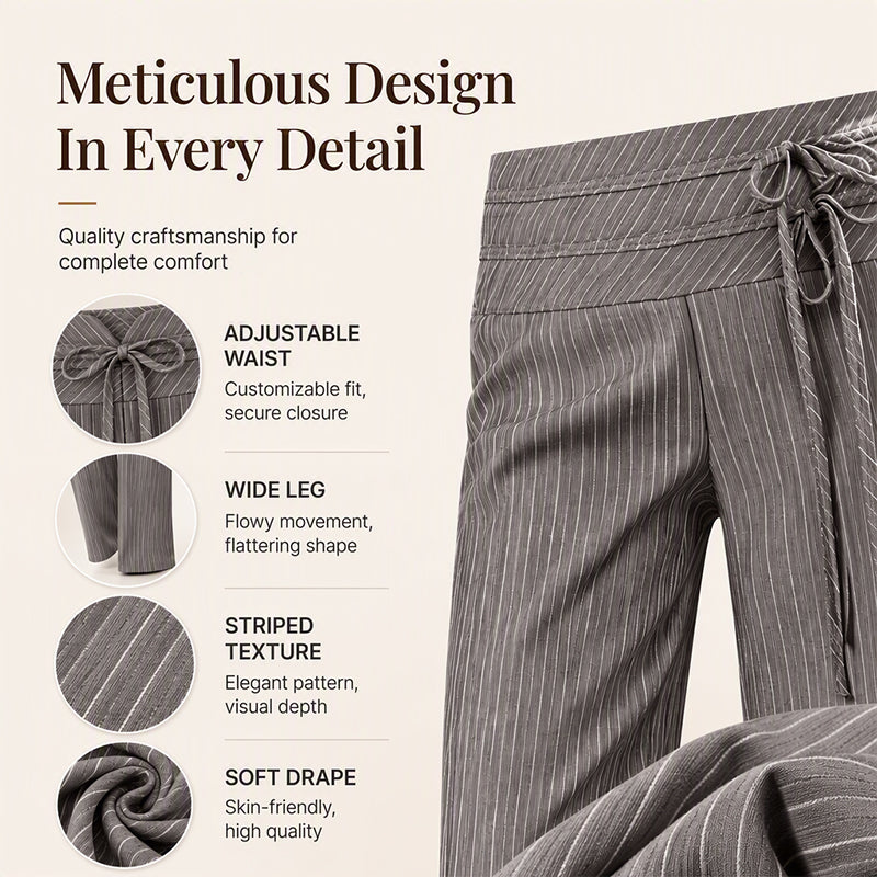 ⌛Limited-Time Offer-Women's Casual Striped Wide-Leg Pants