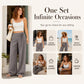 ⌛Limited-Time Offer-Women's Casual Striped Wide-Leg Pants