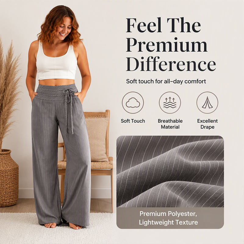 ⌛Limited-Time Offer-Women's Casual Striped Wide-Leg Pants