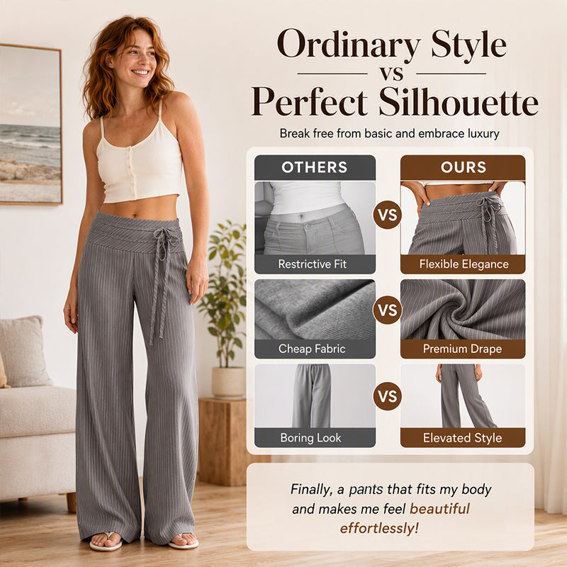 ⌛Limited-Time Offer-Women's Casual Striped Wide-Leg Pants