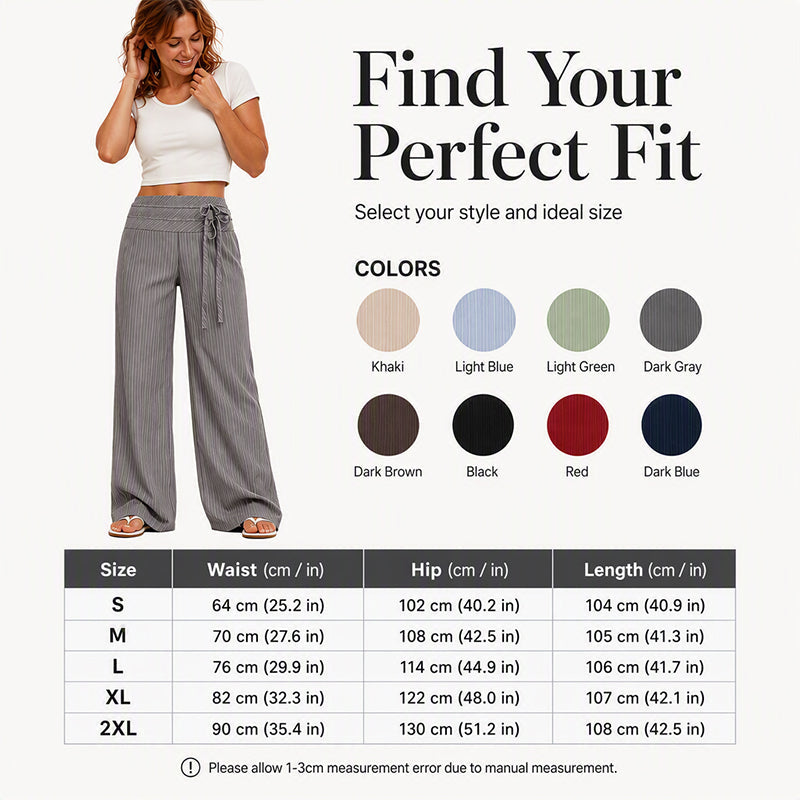 ⌛Limited-Time Offer-Women's Casual Striped Wide-Leg Pants