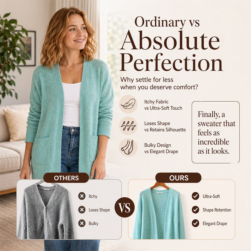 Women's Casual Open Front Knit Cardigan