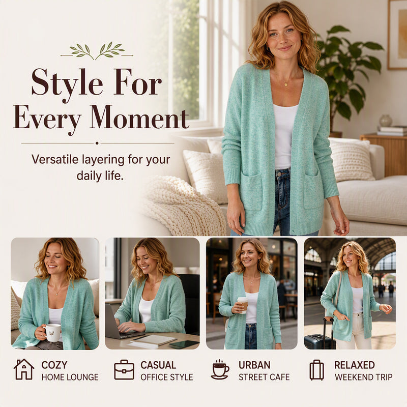 Women's Casual Open Front Knit Cardigan