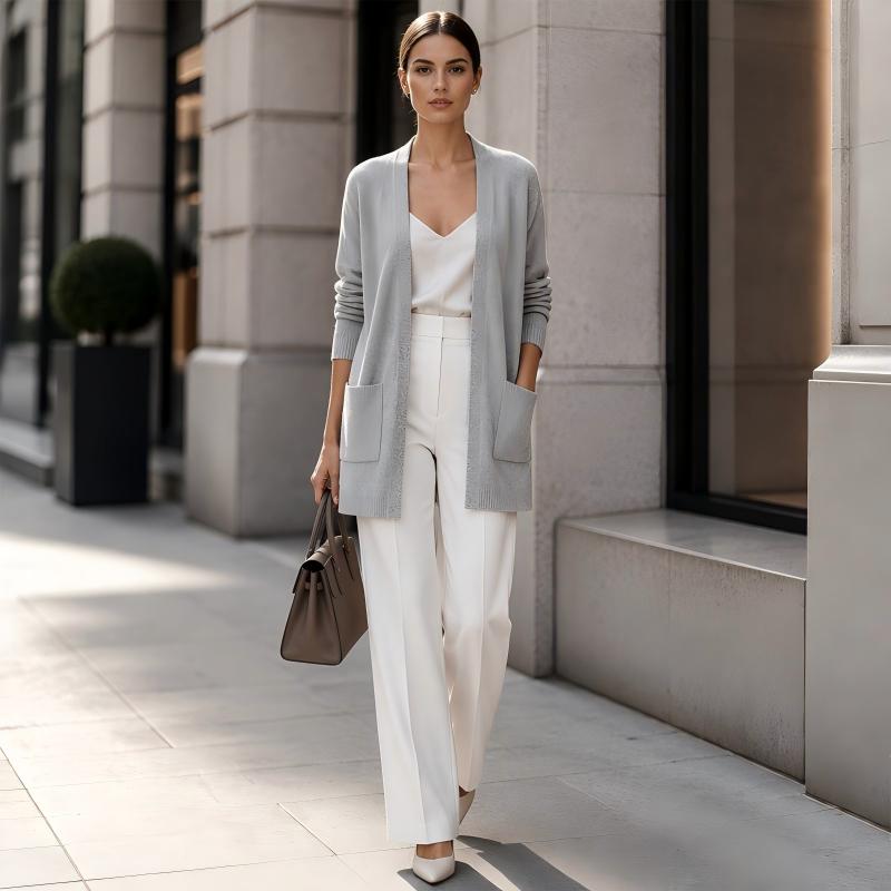 Women's Casual Open Front Knit Cardigan