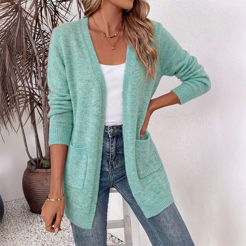 Women's Casual Open Front Knit Cardigan