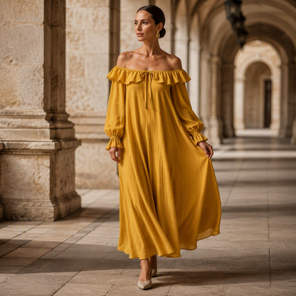⌛Limited-Time Offer-Women's Casual Off-Shoulder Maxi Dress