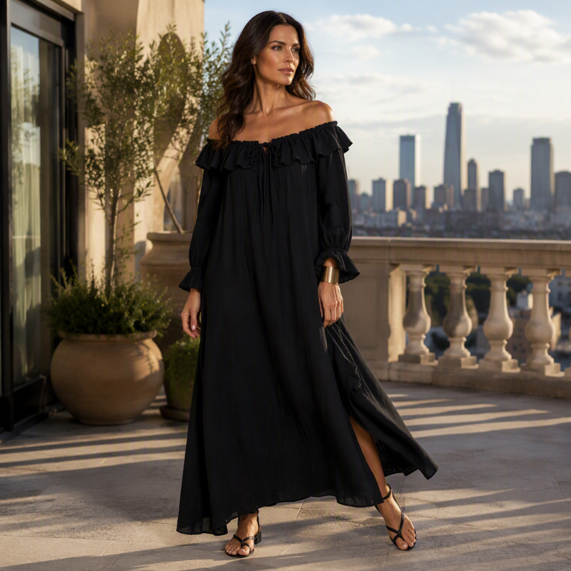 ⌛Limited-Time Offer-Women's Casual Off-Shoulder Maxi Dress