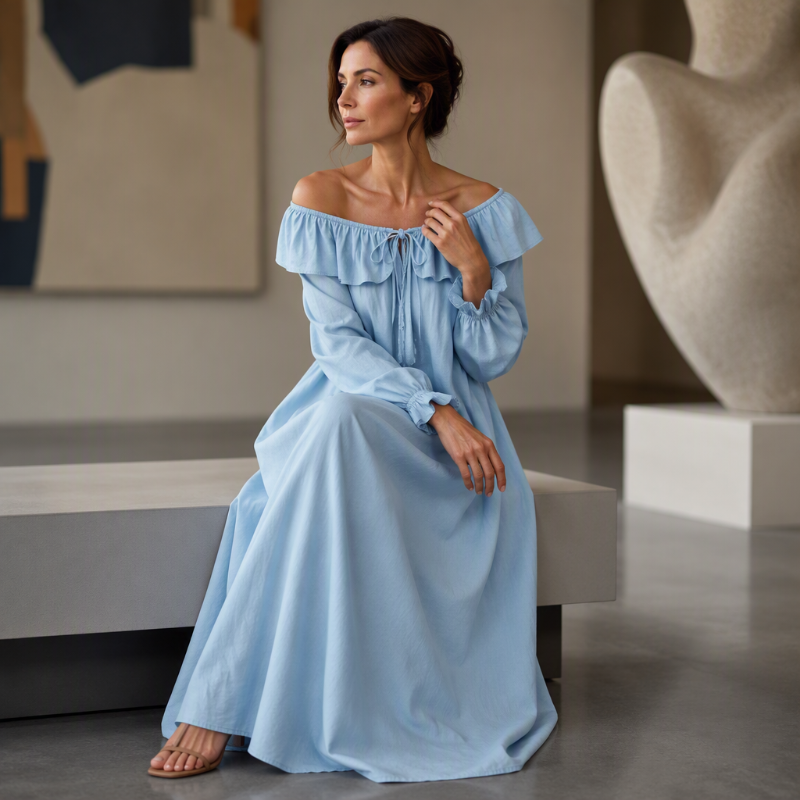 ⌛Limited-Time Offer-Women's Casual Off-Shoulder Maxi Dress