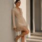 Women's Ruffle Sleeve Fringe Dress