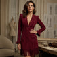 Women's Ruffle Sleeve Fringe Dress