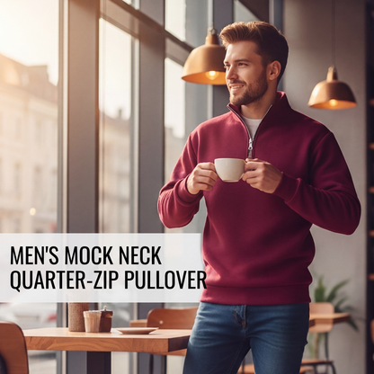Men's Stand Collar Quarter-Zip Pullover