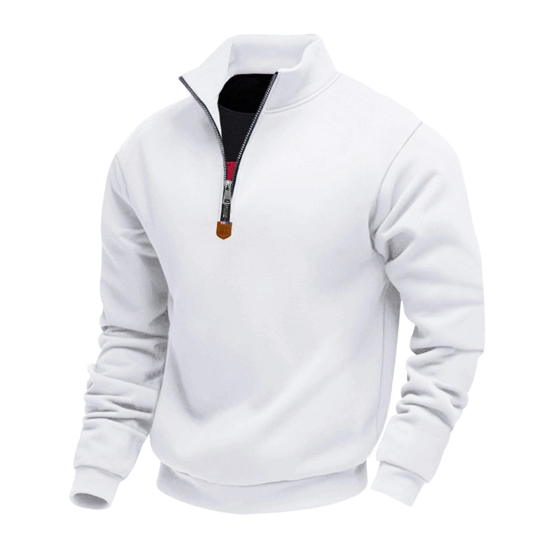 Men's Stand Collar Quarter-Zip Pullover