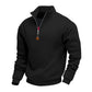 Men's Stand Collar Quarter-Zip Pullover