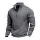 Men's Stand Collar Quarter-Zip Pullover