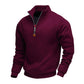 Men's Stand Collar Quarter-Zip Pullover