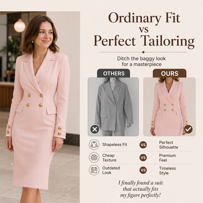 Women's Double-Breasted Blazer Dress