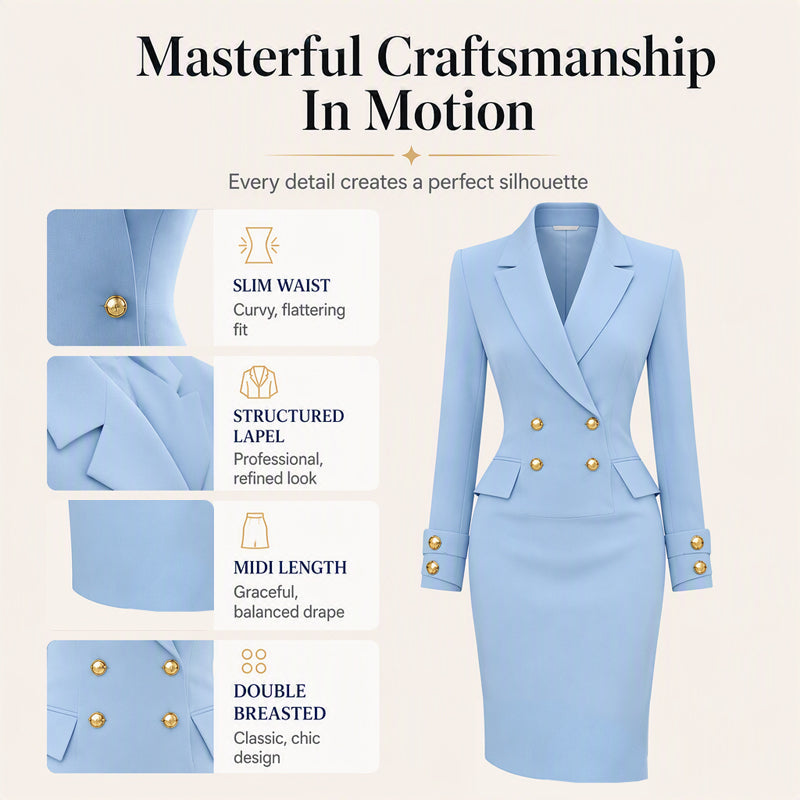Women's Double-Breasted Blazer Dress