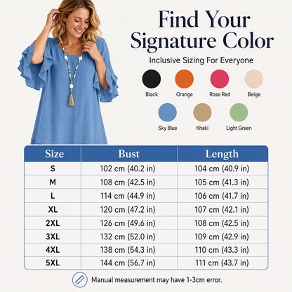 Women's Summer Loose Ruffle Sleeve Dress
