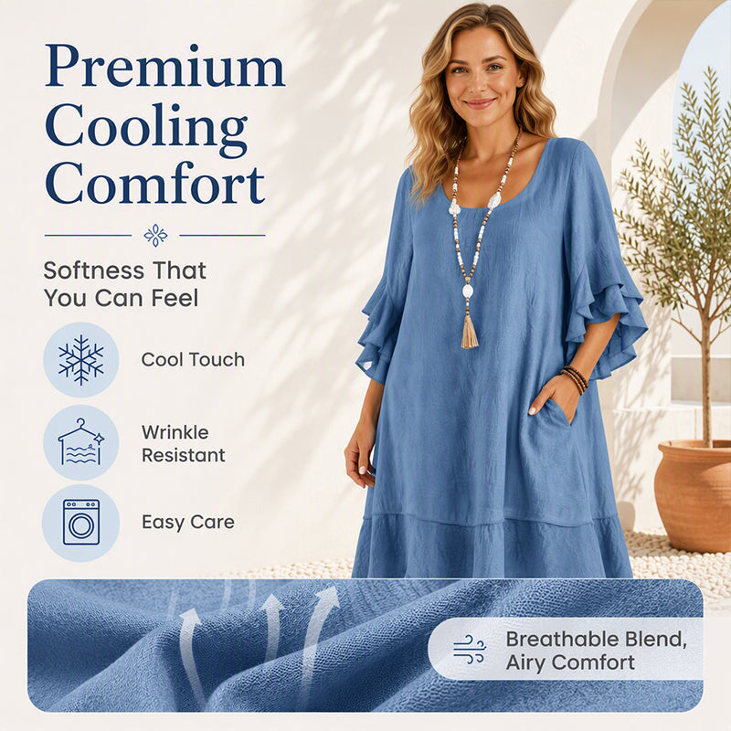 Women's Summer Loose Ruffle Sleeve Dress