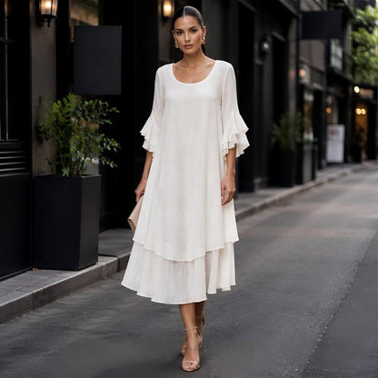 Women's Summer Loose Ruffle Sleeve Dress