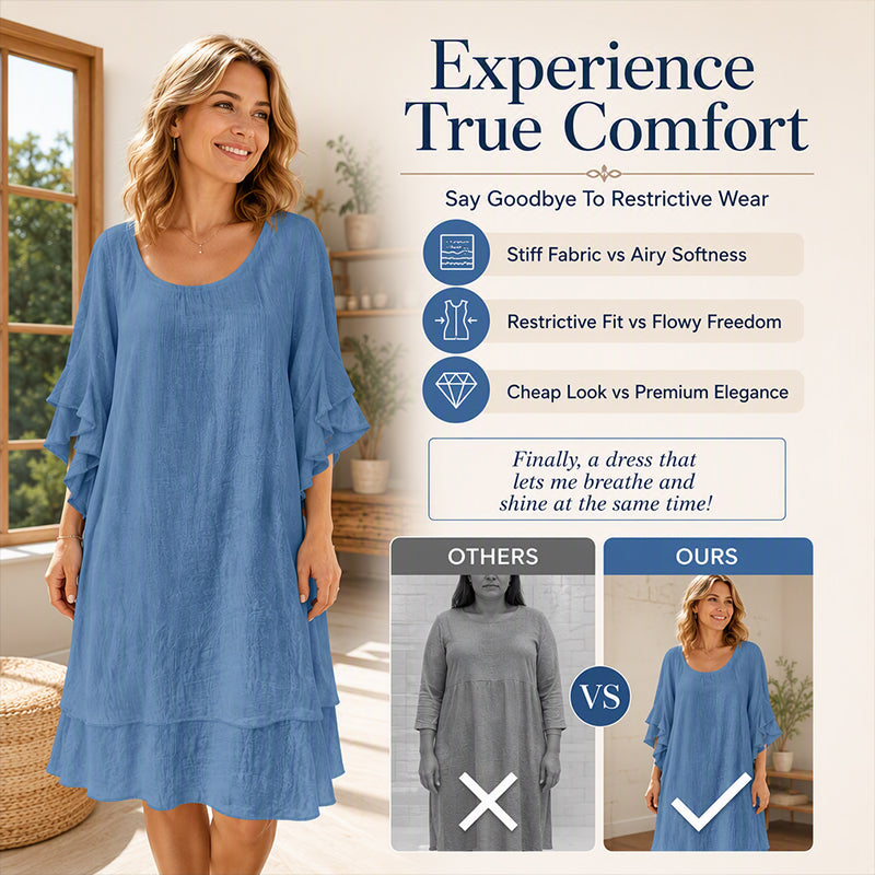 Women's Summer Loose Ruffle Sleeve Dress