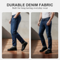 Men's Warm Lined Straight-Leg Jeans