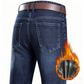 Men's Warm Lined Straight-Leg Jeans