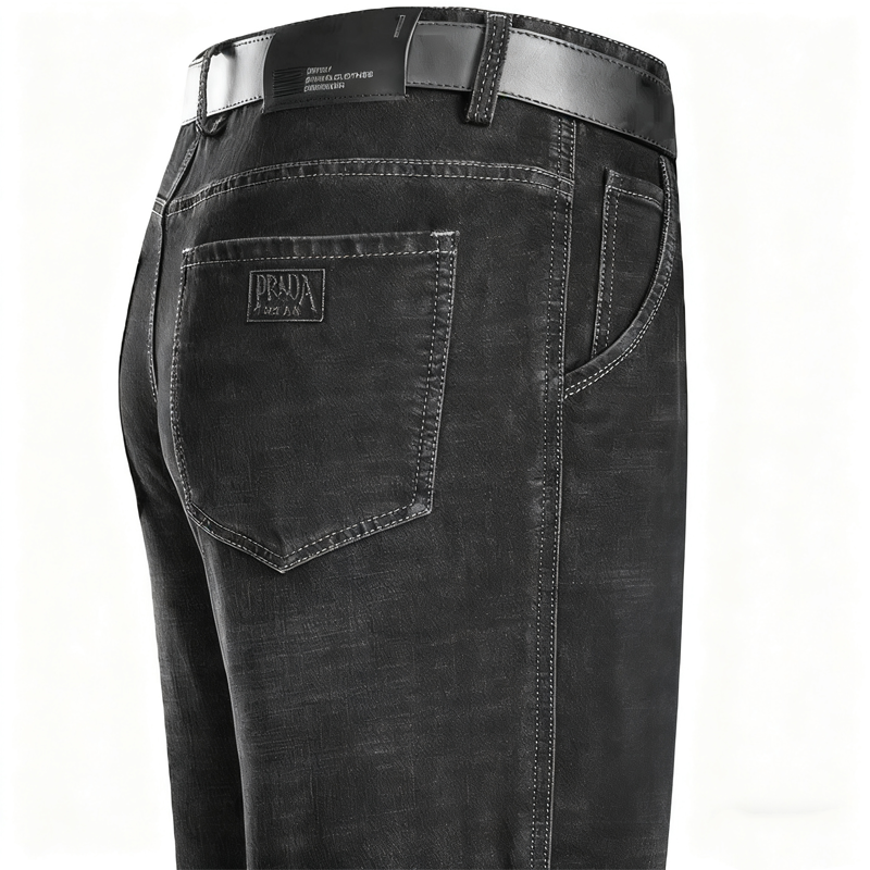 Men's Warm Lined Straight-Leg Jeans