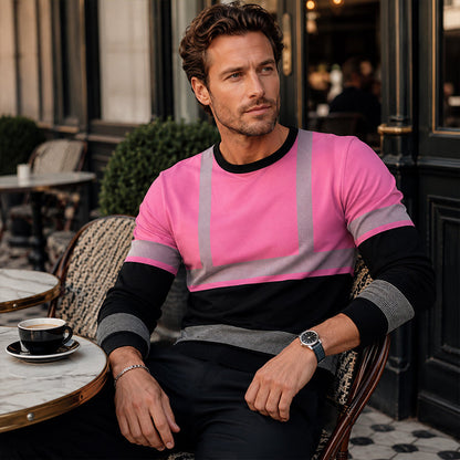 Men's Versatile Color Block Top
