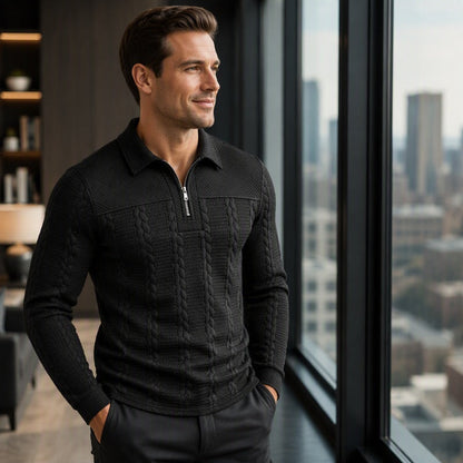 Men's Long Sleeve Half-Zip T-Shirt