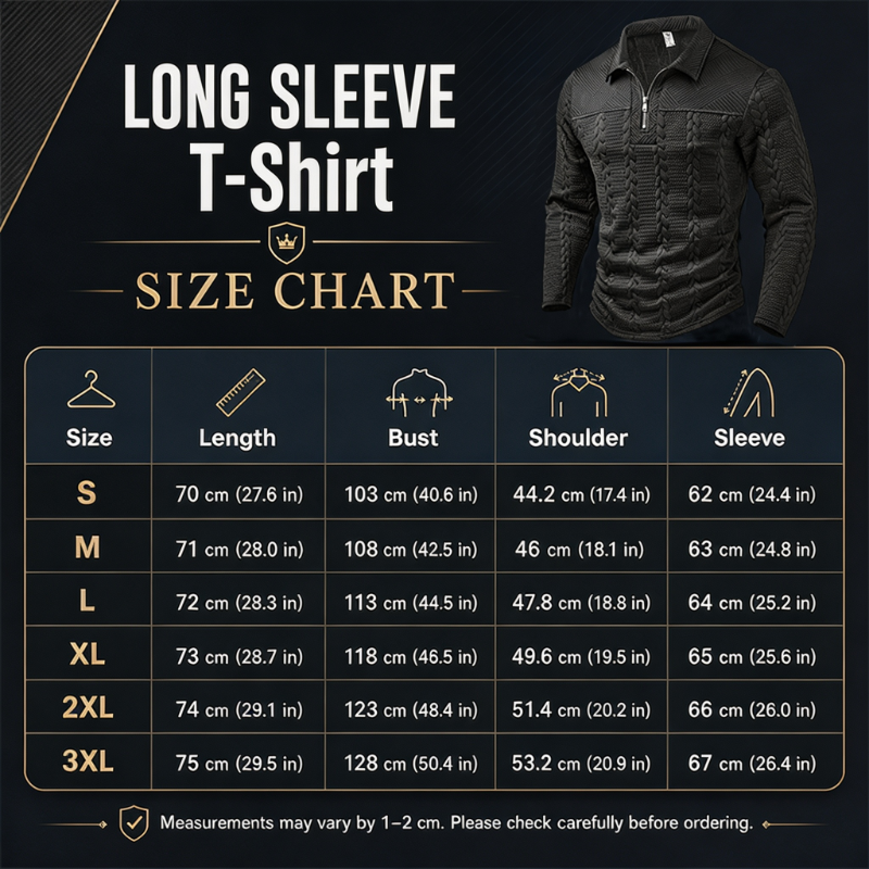 Men's Long Sleeve Half-Zip T-Shirt