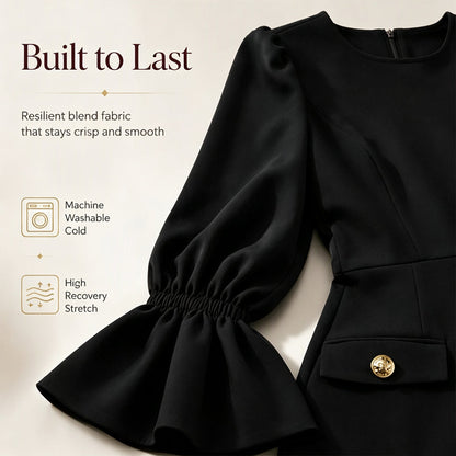 ✨New Arrivals & Special Offers-Women's Elegant Crew Neck Pencil Dress